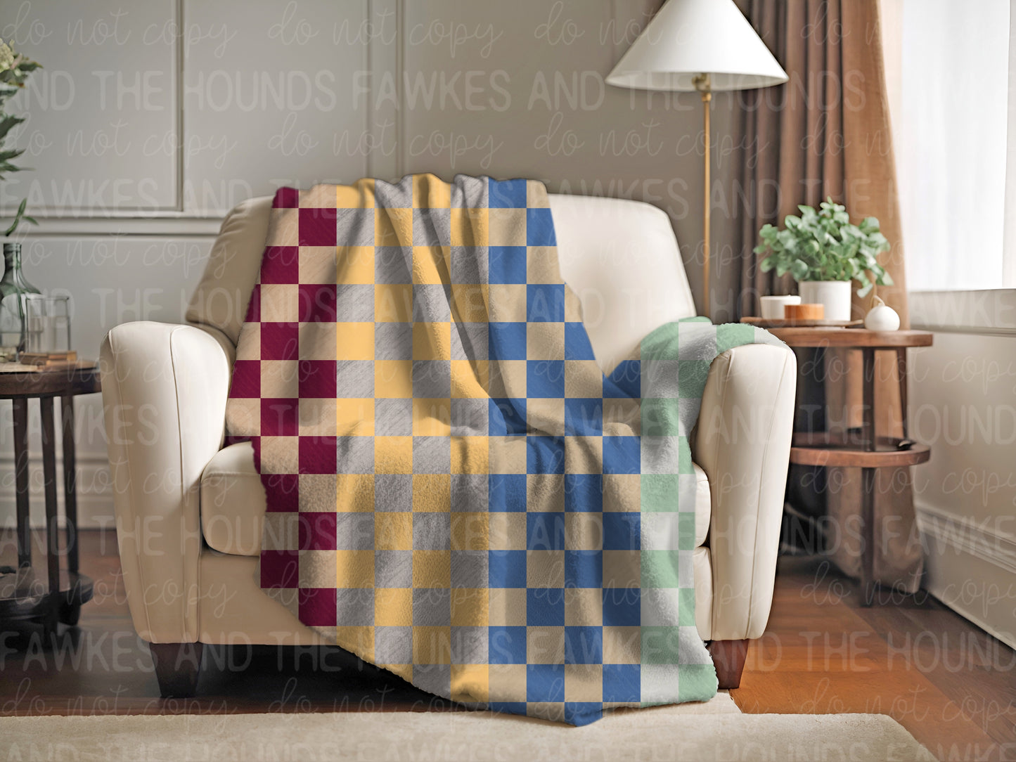 House Checkerboard Columns Seamless