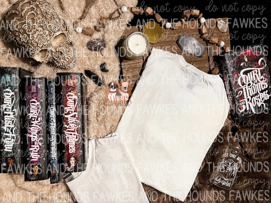 ACOTAR Gildan Softstyle 64000 White Back and Pocket Mockup