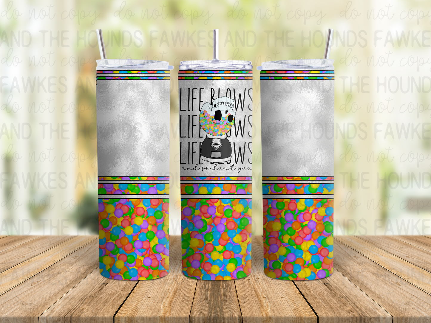 Life Blows Tumbler Wrap - Colorful