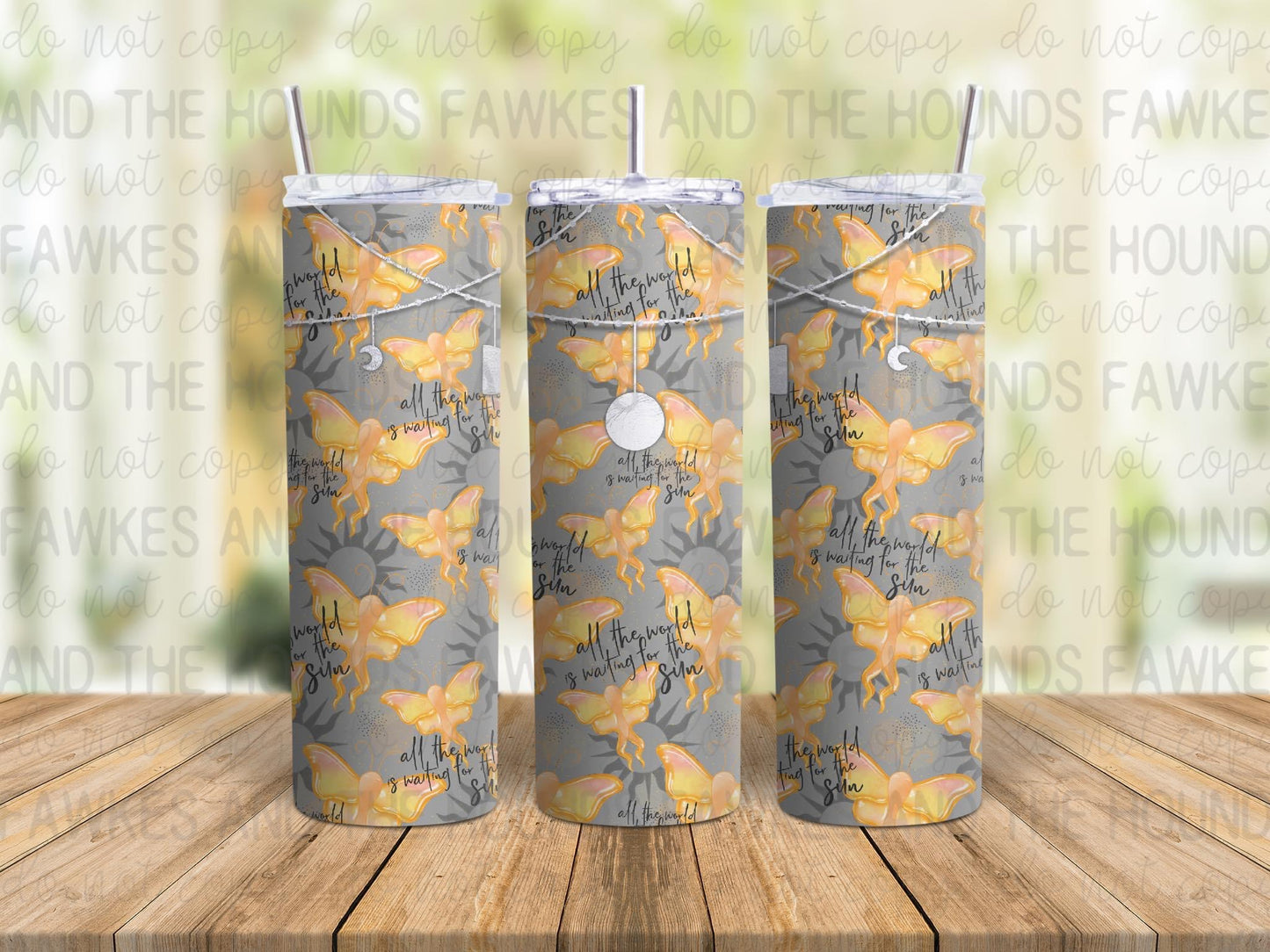 Sun Moth Tumbler Wrap