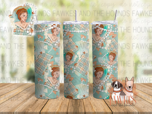 Old Glam Ophelia Faux Glitter Tumbler Wrap