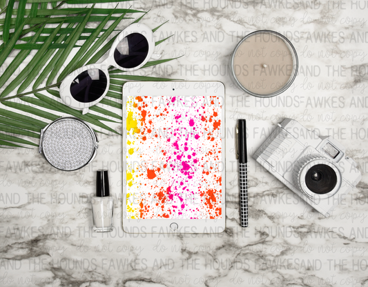Neon Ombre Splatter Seamless