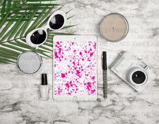 Neon Pink Splatter Seamless