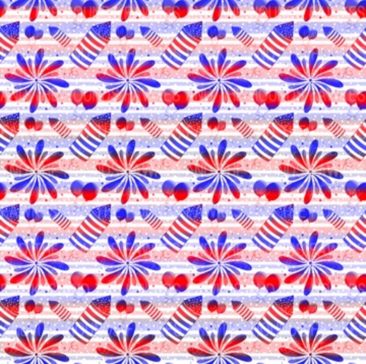 Red White and Boom Seamless Smaller Print