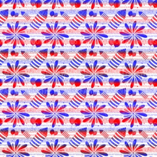 Red White and Boom Seamless Smaller Print