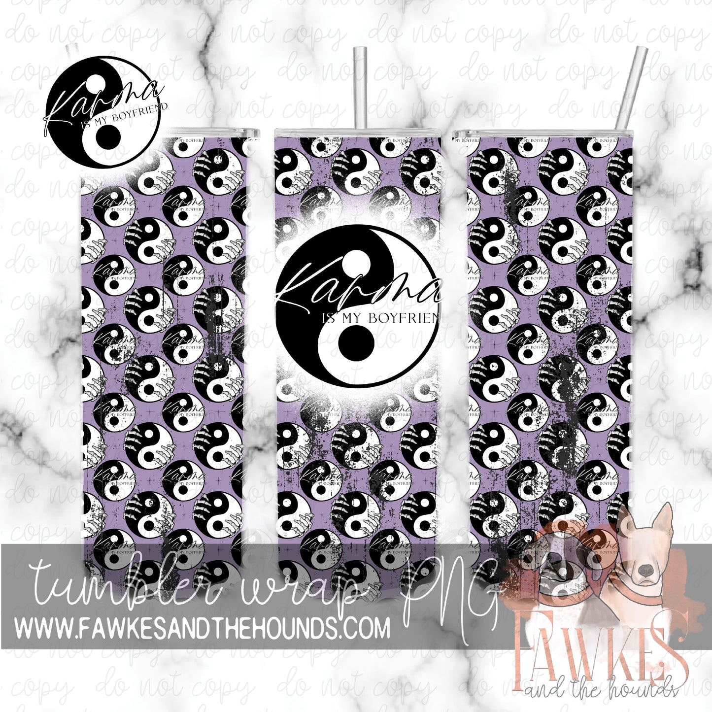Karma Grunge Tumbler Wrap