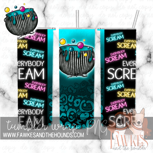 Bowtie Cauldron Tumbler Wrap Digital Download