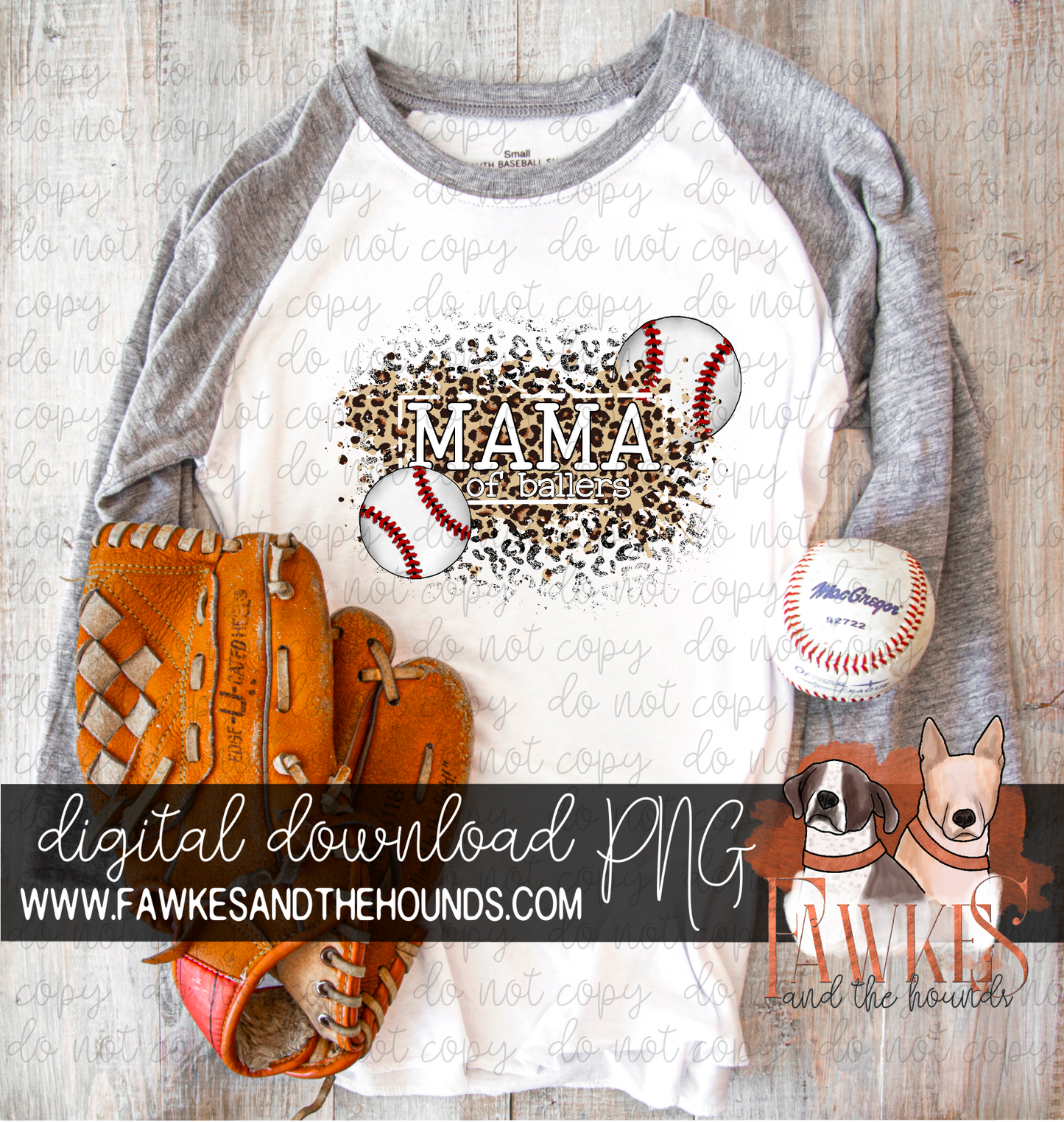 Mama of Ballers (baseball) Leopard Full Color