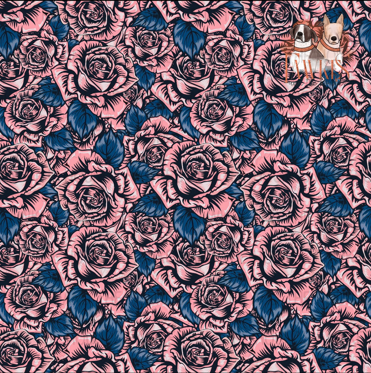 Inked and Irritated Coordinating Floral Seamless