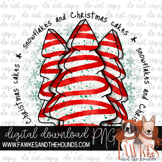 Snowflakes and Cakes Full Color