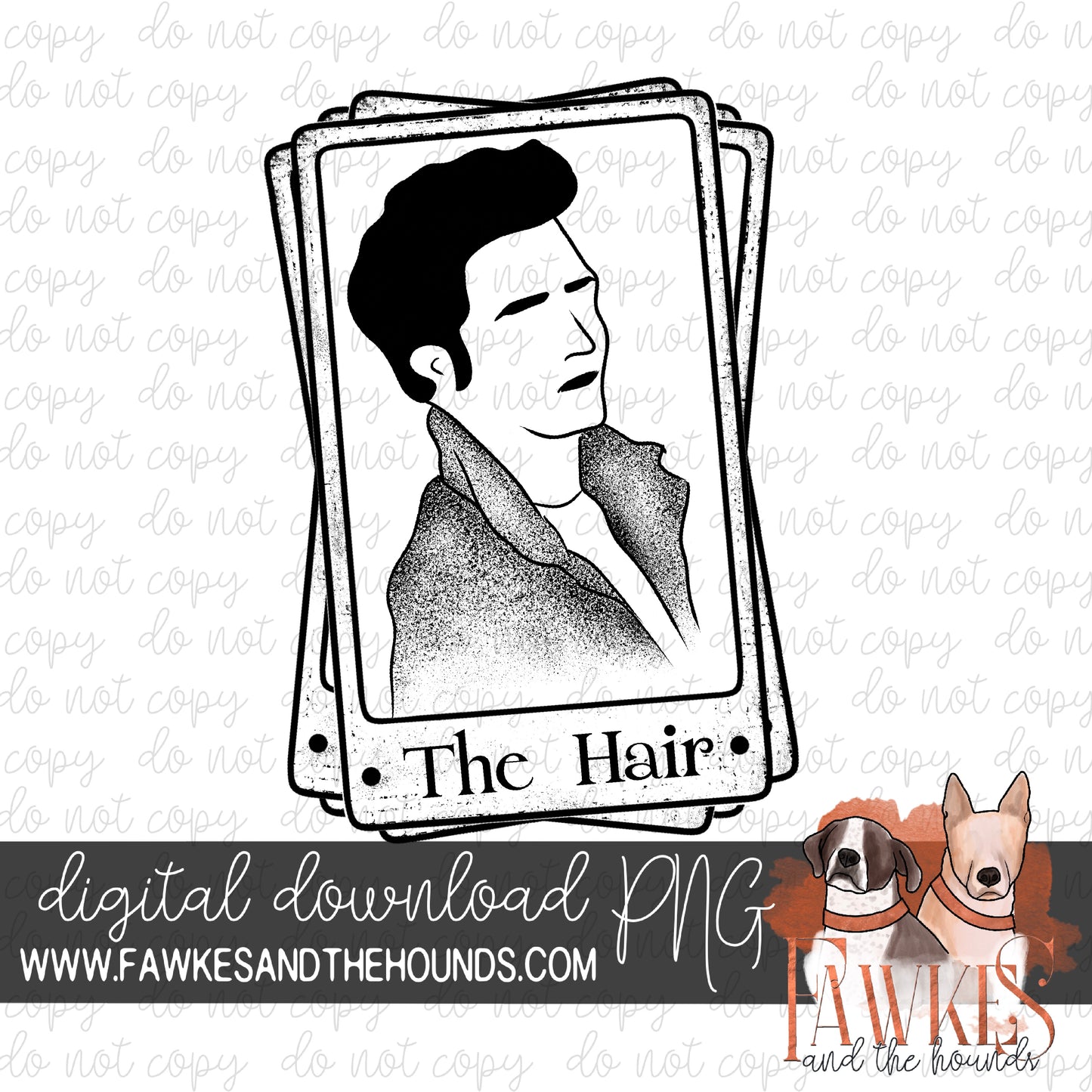 The Hair Stacked Single Color Digital Download