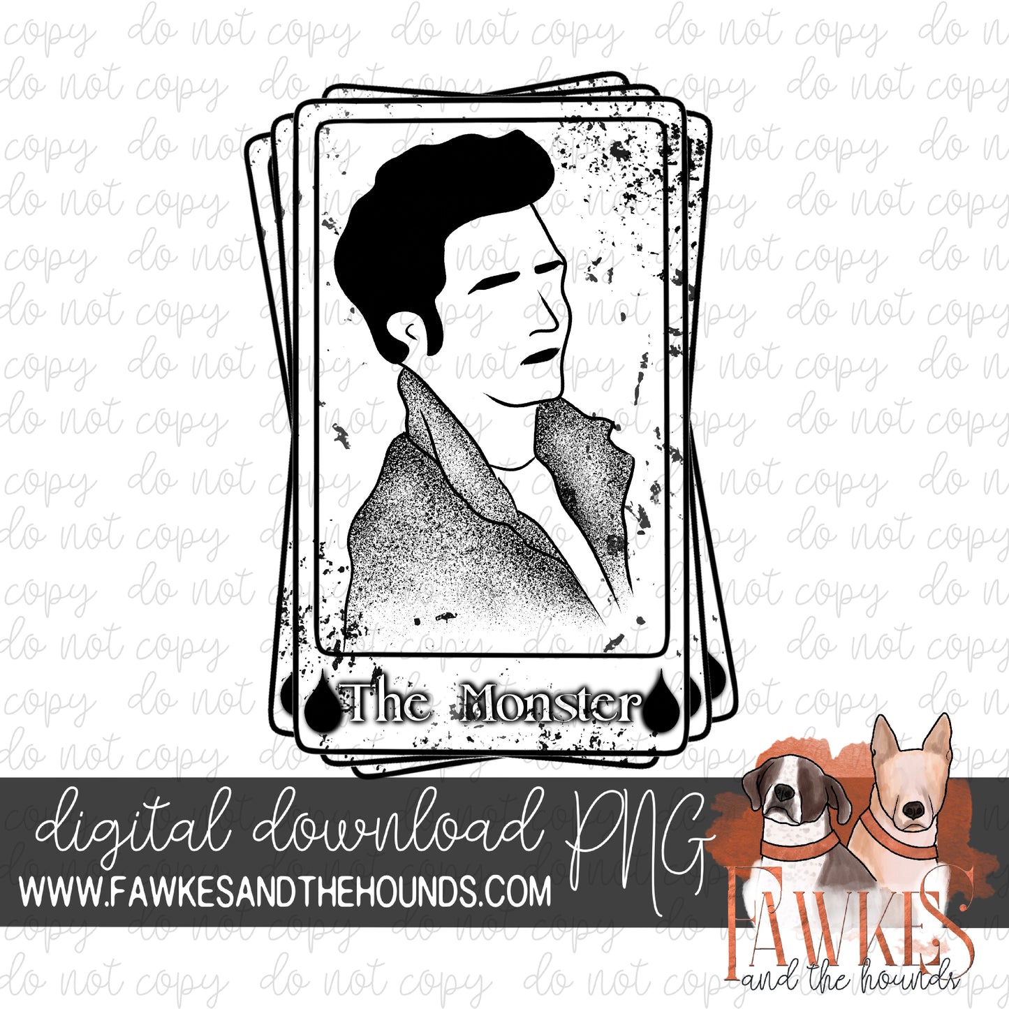 The Monster Stacked Single Color Digital Download