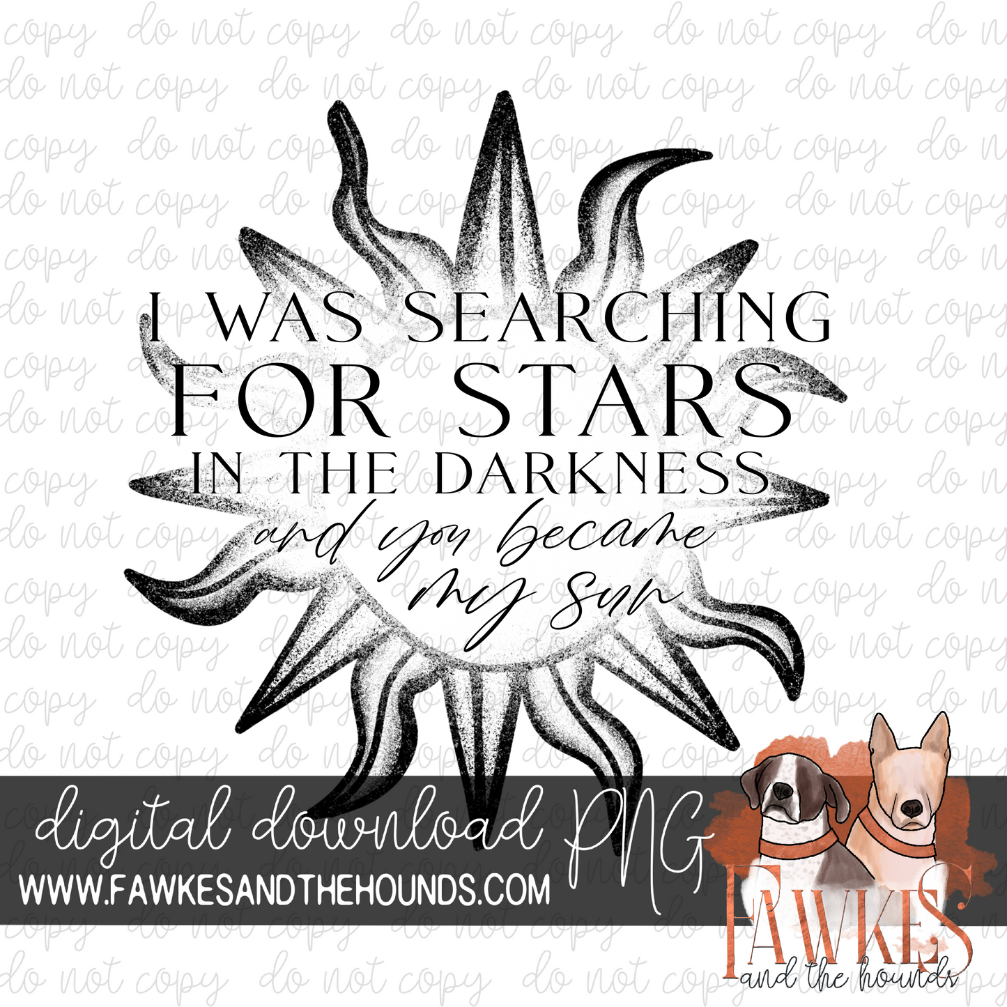 Searching for Stars Single Color Digital Download