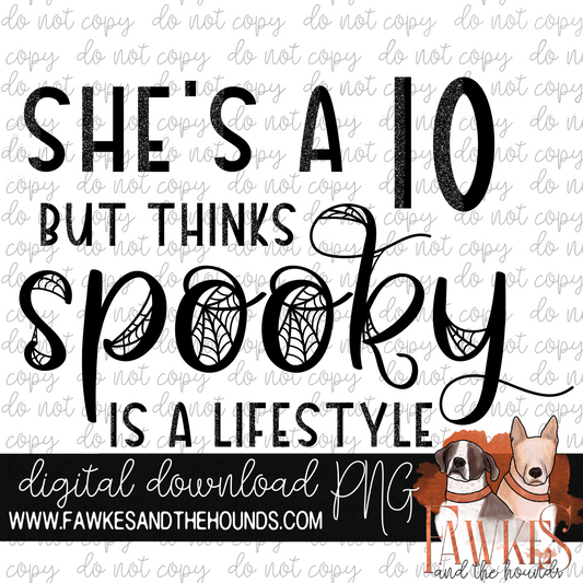 A 10 But Spooky Single Color