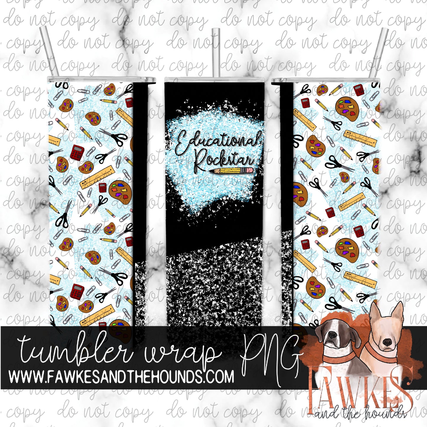 Educational Rockstar Tumbler Wrap Digital Download