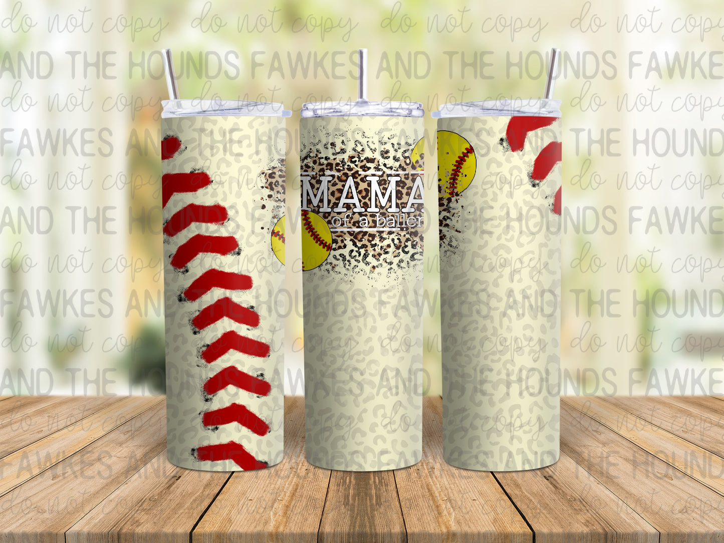 Mama of A Baller Softball Tumbler Wrap