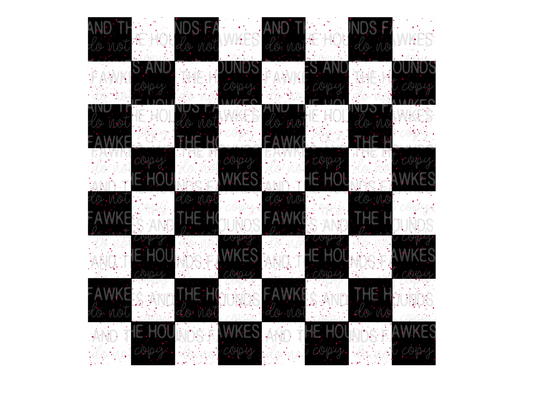 Black Checkered Crime Seamless
