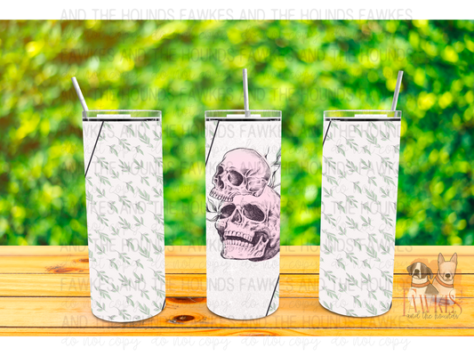 Skellies and Leaves Tumbler Wrap