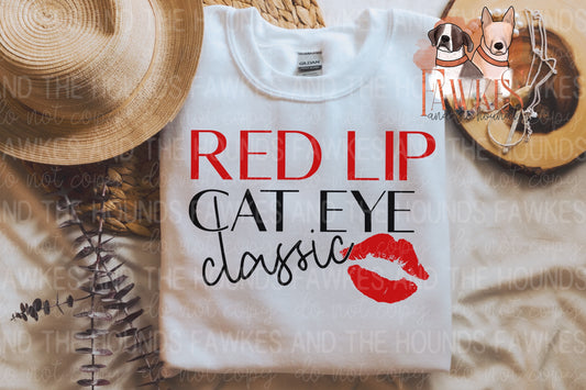 Red Lip Cat Eye Classic