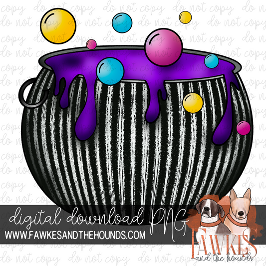 Purple Cauldron Full Color Digital Download