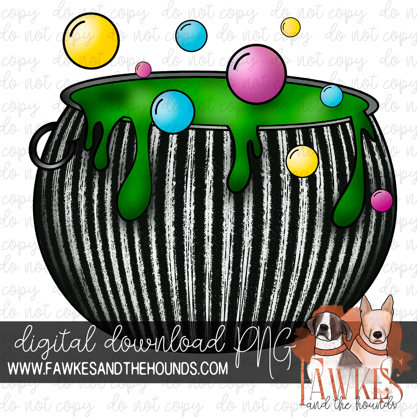 Green Cauldron Full Color Digital Download