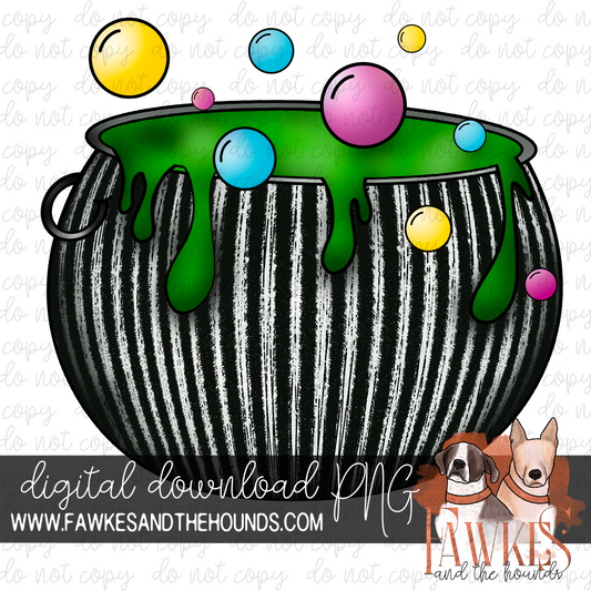 Green Cauldron Full Color Digital Download