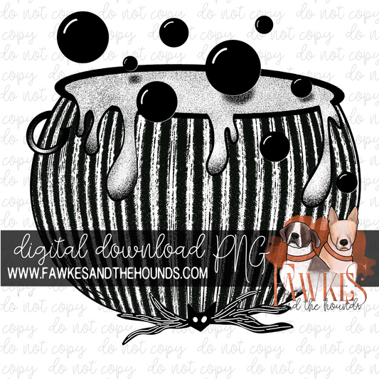 Bowtie Cauldron Single Color Digital Download