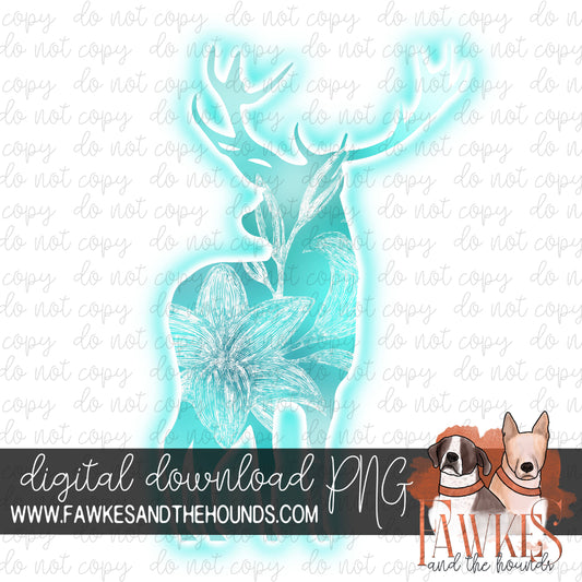 Stag Lily Full Color Digital Download