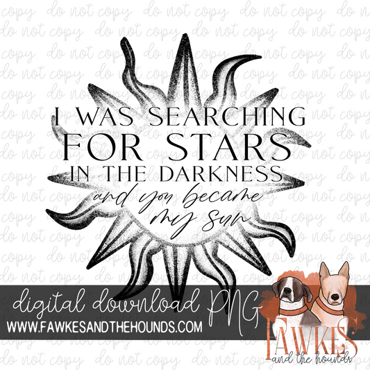Searching for Stars Single Color Digital Download