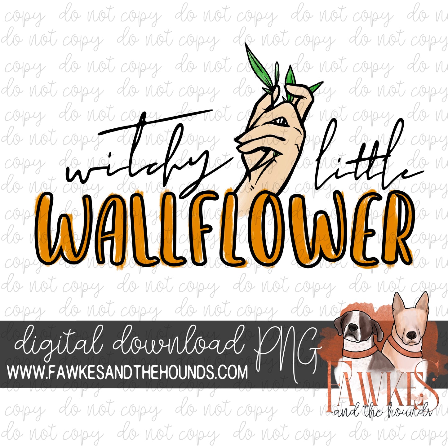 Witchy Little Wallflower Full Color (Unfilled and 5 Shade Alternates)