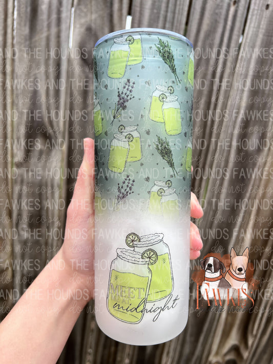 Midnight Margaritas Frosted Glass Tumbler