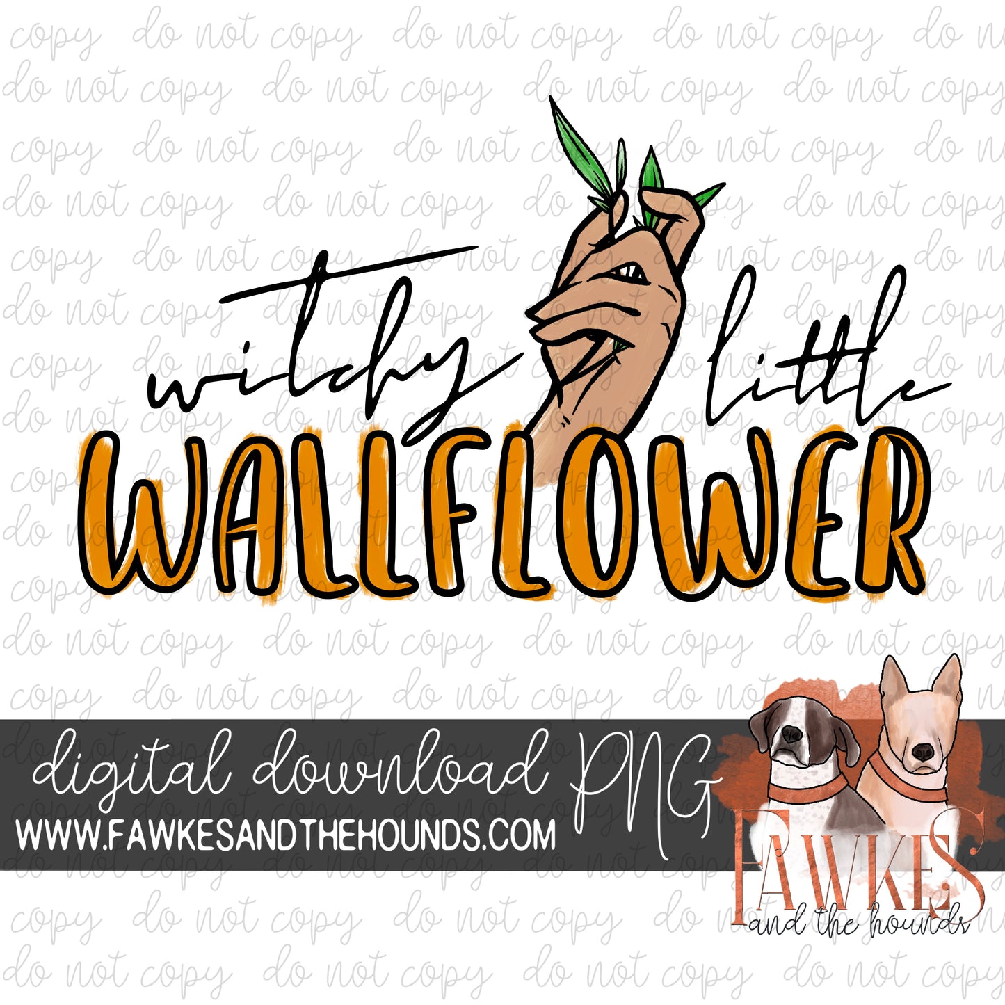 Witchy Little Wallflower Full Color (Unfilled and 5 Shade Alternates)