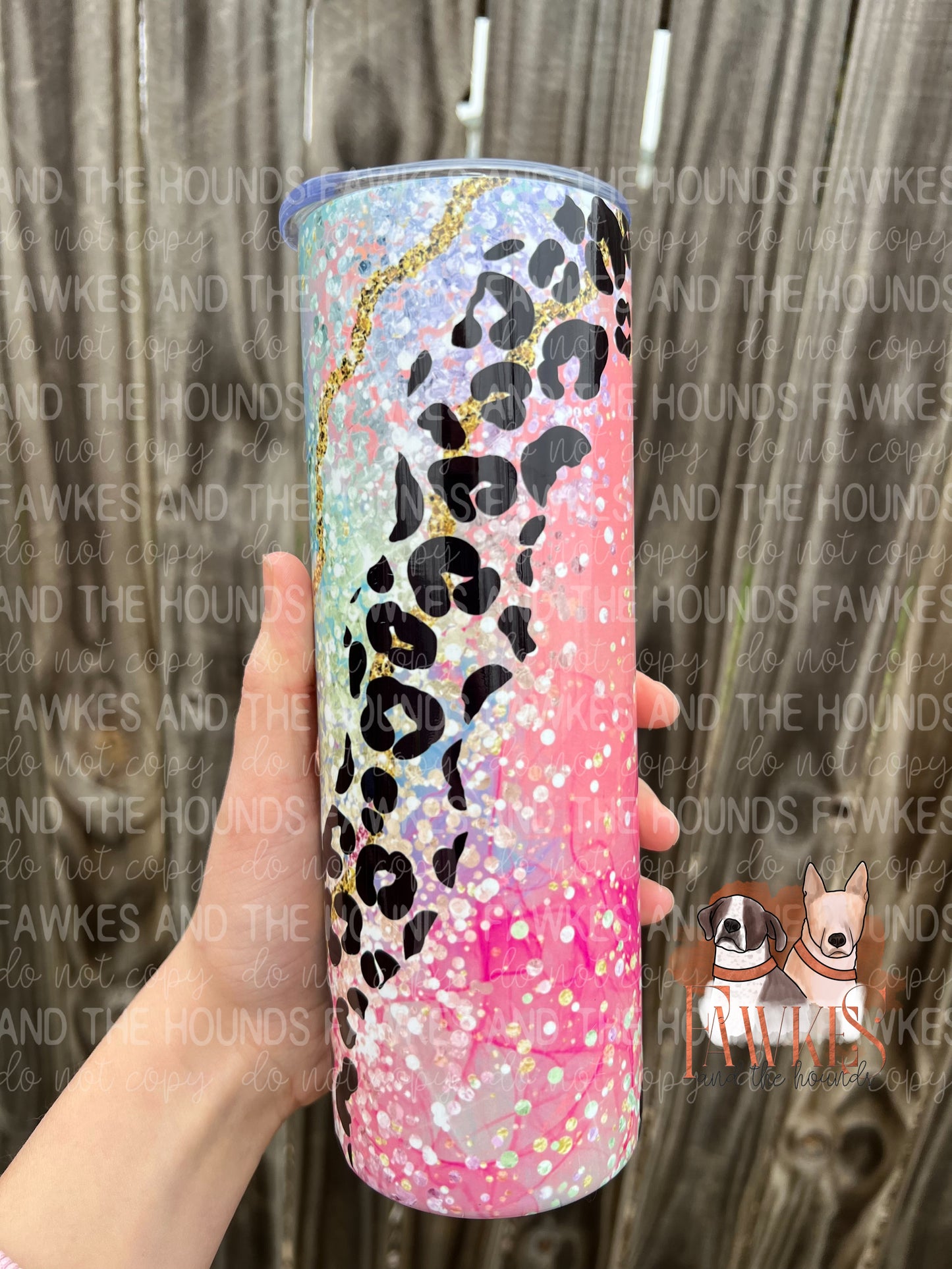 Leopard Marble Sublimation Tumbler