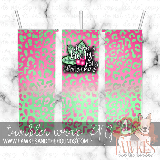 Holly Jolly Ombré Tumbler Wrap