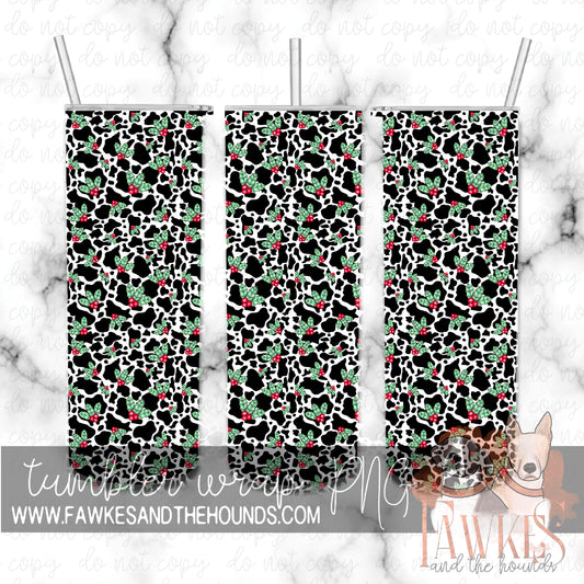 Holly Cow Tumbler Wrap