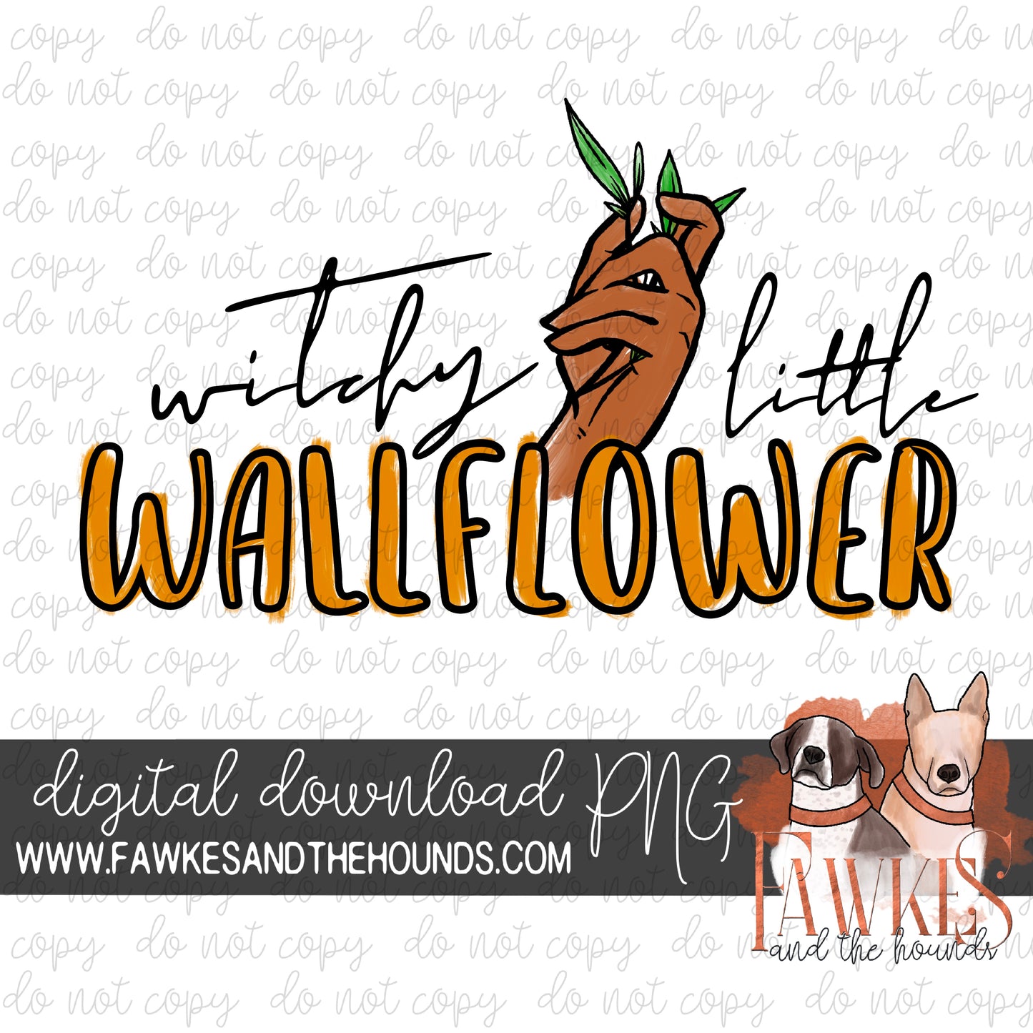 Witchy Little Wallflower Full Color (Unfilled and 5 Shade Alternates)