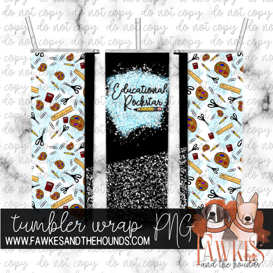 Educational Rockstar Tumbler Wrap Digital Download