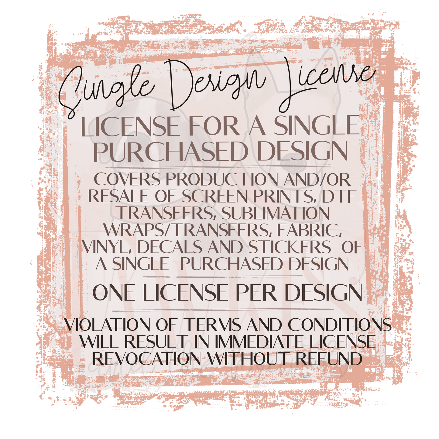 Single Design License