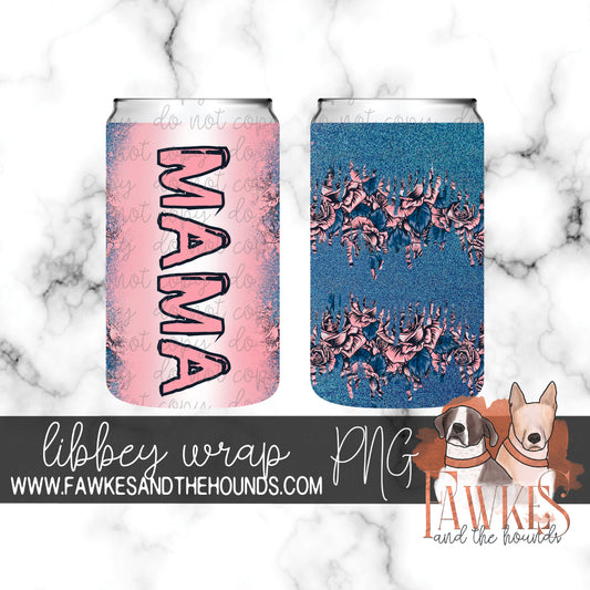 Mama Floral Seamless Libbey Wrap