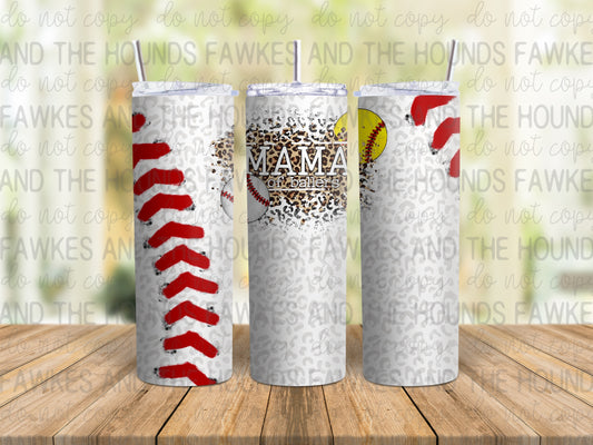 Mama of Ballers Baseball Softball Tumbler Wrap
