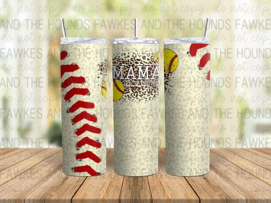 Mama of A Baller Softball Tumbler Wrap
