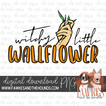 Witchy Little Wallflower Full Color (Unfilled and 5 Shade Alternates)