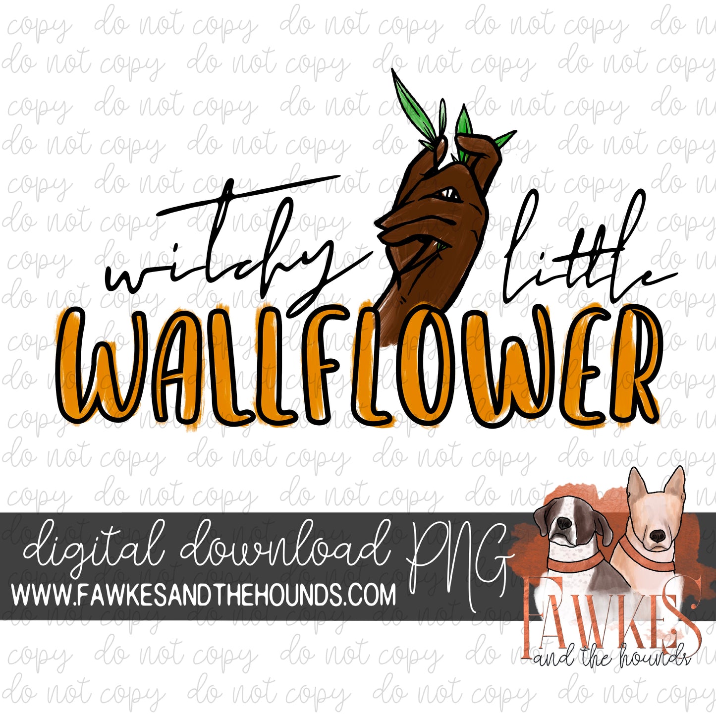 Witchy Little Wallflower Full Color (Unfilled and 5 Shade Alternates)